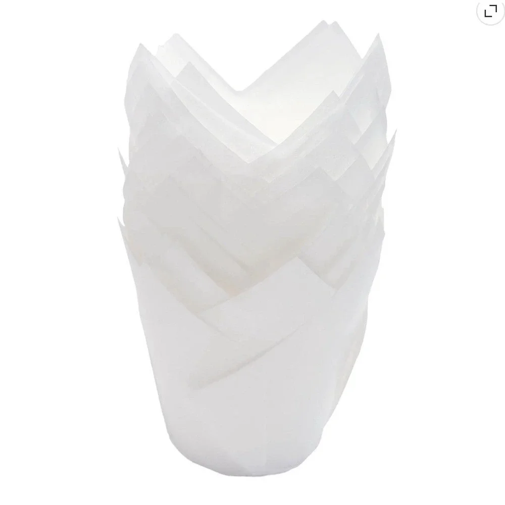 Way to Celebrate White Tulip Cupcake Liners Baking Cups Lot of 3 Packs 72 Count